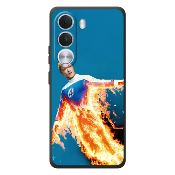 Чехол с принтом «Человек-факел в огне» для Realme C100i Чехол с принтом «Человек-факел в огне» для Realme C100i