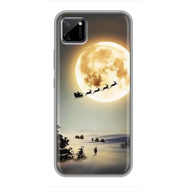 Чехол с принтом «Санта на луне» для Realme C11
