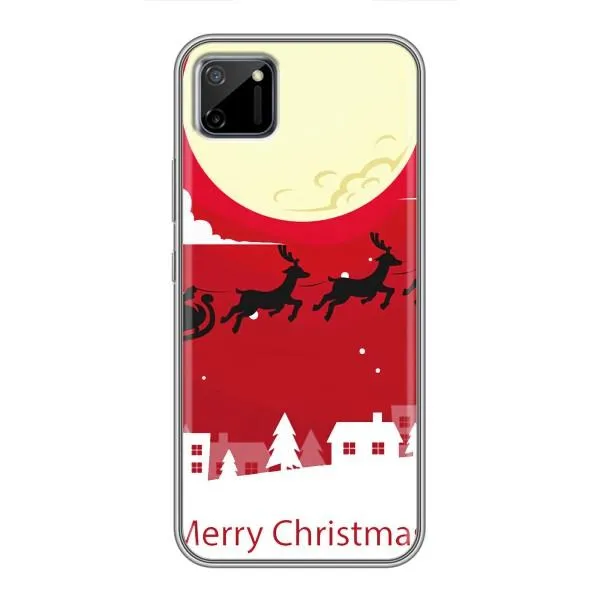 Чехол с принтом «Санта с оленями» для Realme C11