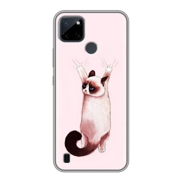 Чехол с принтом «Котик падает» для Realme C12