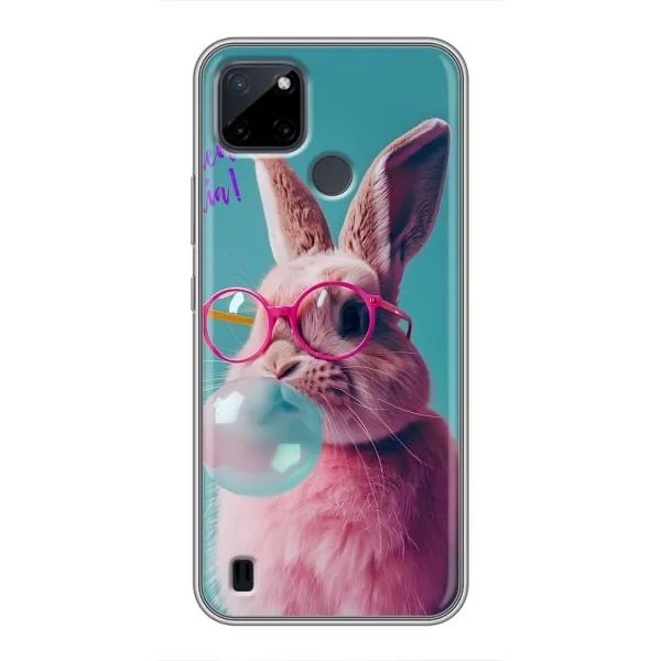 Чохол з принтом «Кролик в окулярах» для Realme C12 Чохол з принтом «Кролик в окулярах» для Realme C12