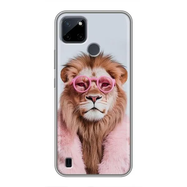 Чохол з принтом «Лев в окулярах» для Realme C12 Чохол з принтом «Лев в окулярах» для Realme C12