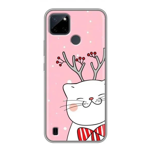 Чехол с принтом «Зимний кот» для Realme C12
