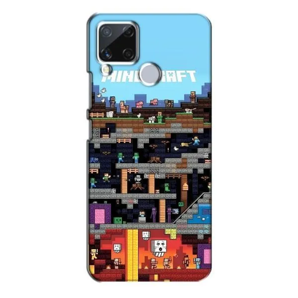 Чехол с принтом «фон Minecraft» для Realme C15