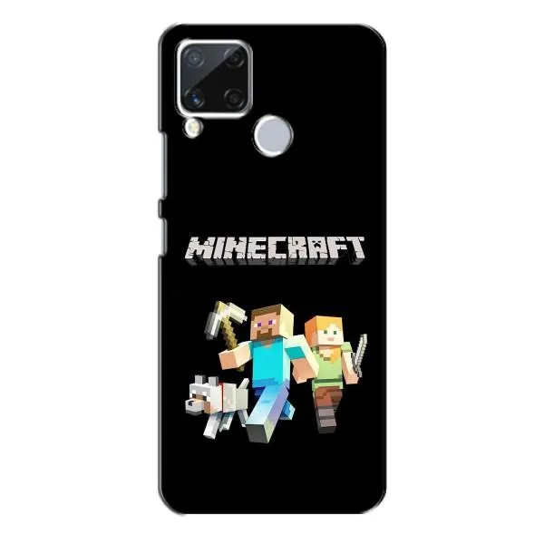 Чехол с принтом «герои Minecraft» для Realme C15