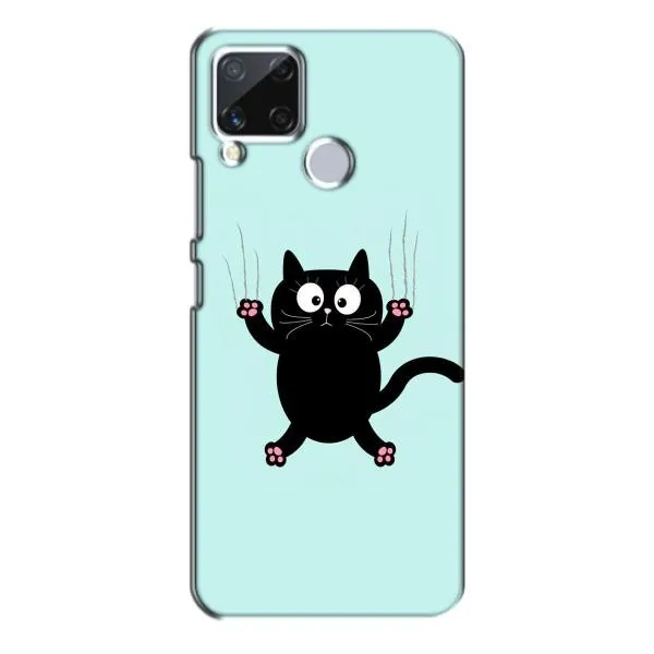 Чехол с принтом «Падающий кот» для Realme C15