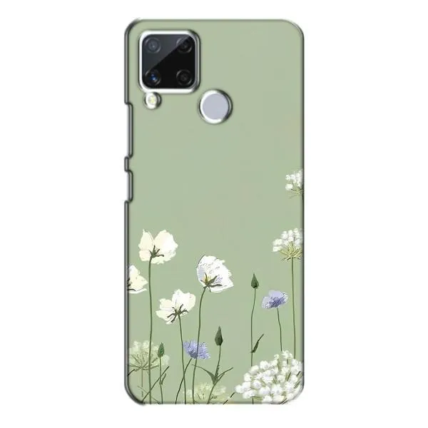 Чехол с принтом «Цветы на зеленом» для Realme C15