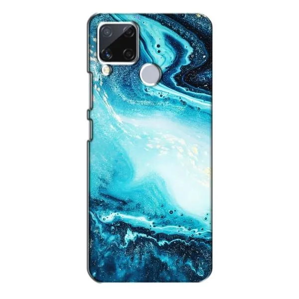 Чехол с принтом «Голубой мрамор» для Realme C15