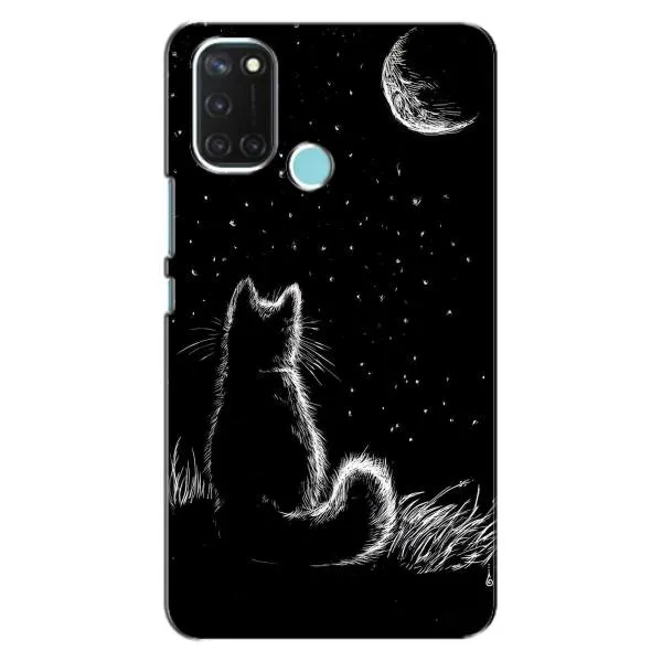 Чехол с принтом «Котик и луна» для Realme C17