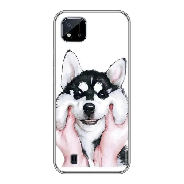 Чехол с принтом «Довольный Хаски» для Realme C11 (2021) / C20