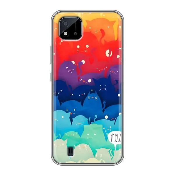 Чохол з принтом «Mew» для Realme C11 (2021) / C20