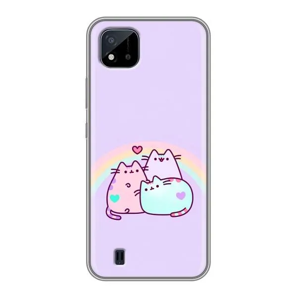 Чохол з принтом «Радужний котик» для Realme C11 (2021) / C20
