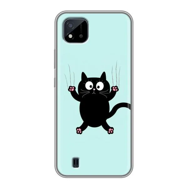 Чехол с принтом «Падающий кот» для Realme C11 (2021) / C20