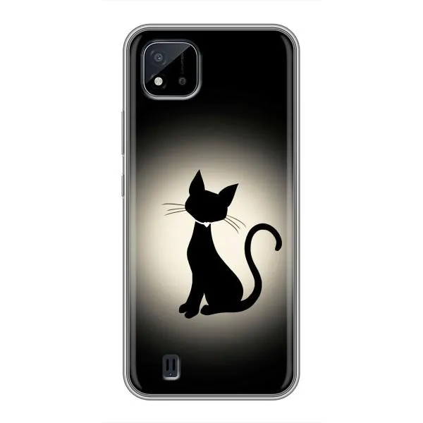 Чехол с принтом «Силуэт котика» для Realme C11 (2021) / C20