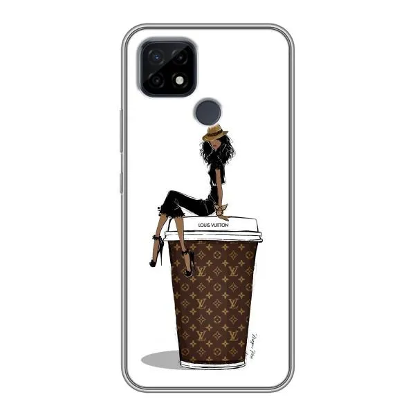 Чехол с принтом «кофе LOUIS VUITTON» для Realme C21 Чехол с принтом «кофе LOUIS VUITTON» для Realme C21