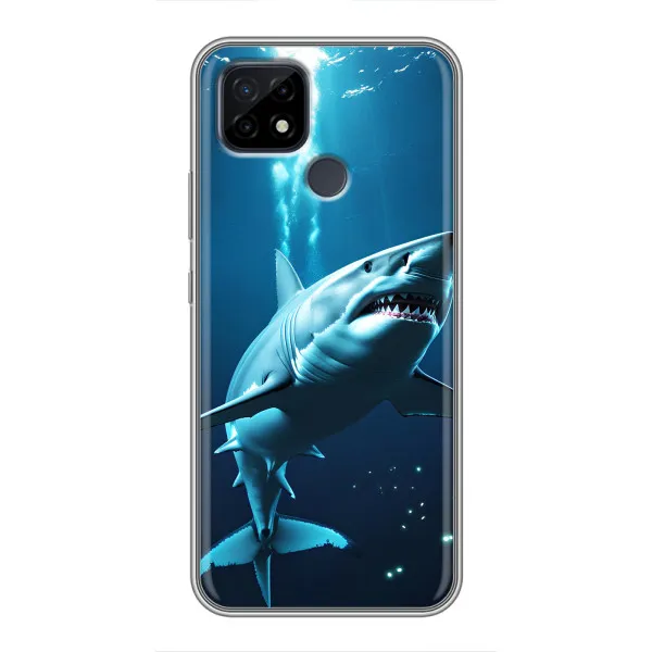 Чехол с принтом «Акула под водой» для Realme C21