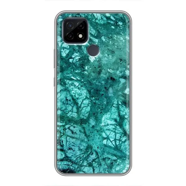 Чехол с принтом «Зеленый мрамор» для Realme C21