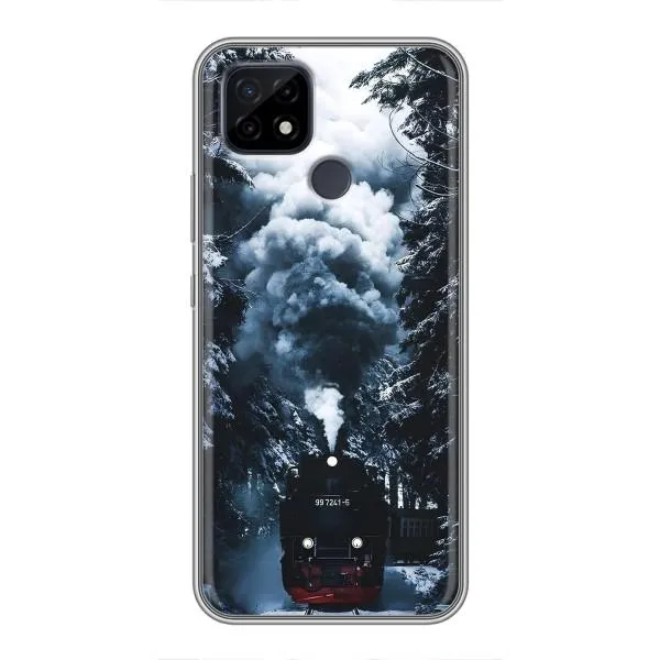 Чехол с принтом «Зимний поезд» для Realme C21 Чехол с принтом «Зимний поезд» для Realme C21
