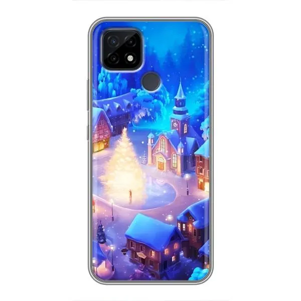 Чехол с принтом «Рождественский город» для Realme C21