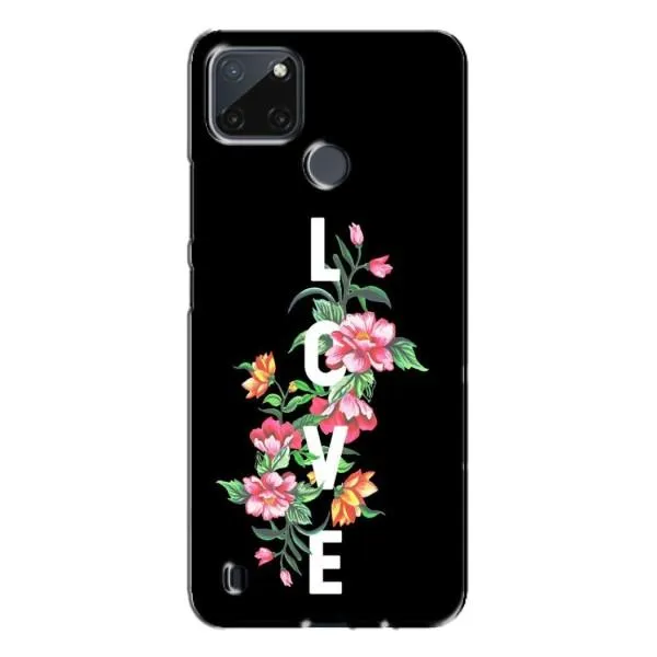 Чехол с принтом «Цветы LOVE» для Realme C21Y Чехол с принтом «Цветы LOVE» для Realme C21Y