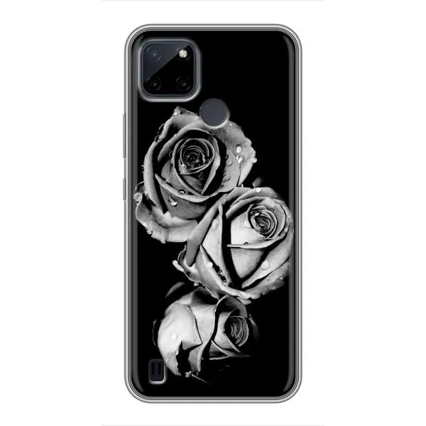 Чохол з принтом «Чорна троянда» для Realme C25Y