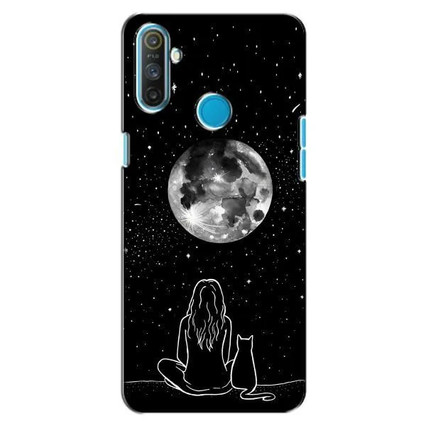 Чохол з принтом «Дівчина з котом» для Realme C3 Чохол з принтом «Дівчина з котом» для Realme C3