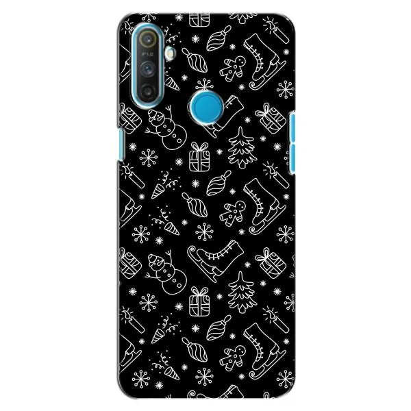 Чехол с принтом «Новогодний фон» для Realme C3