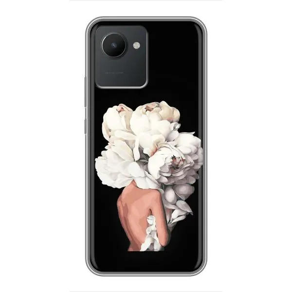 Чехол с принтом «Белые цветы» для Realme C30