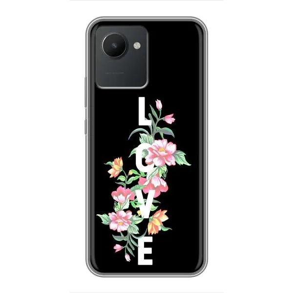 Чехол с принтом «Цветы LOVE» для Realme C30