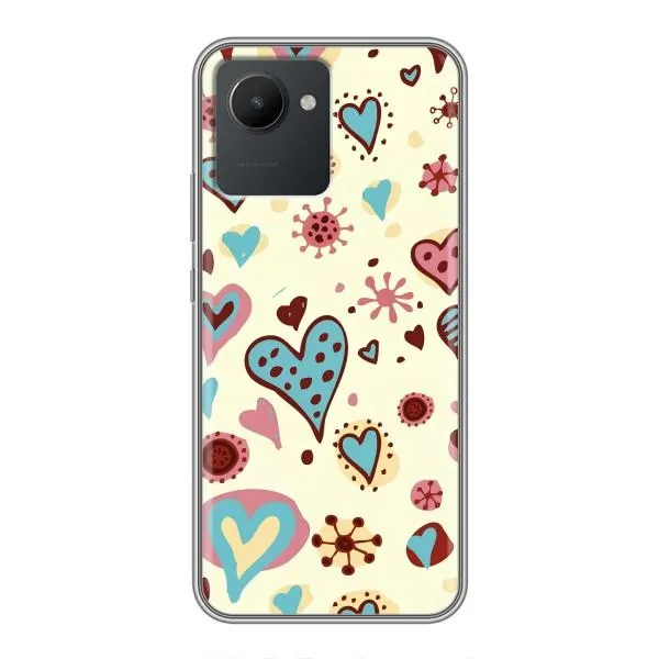 Чехол с принтом «Сердечки» для Realme C30