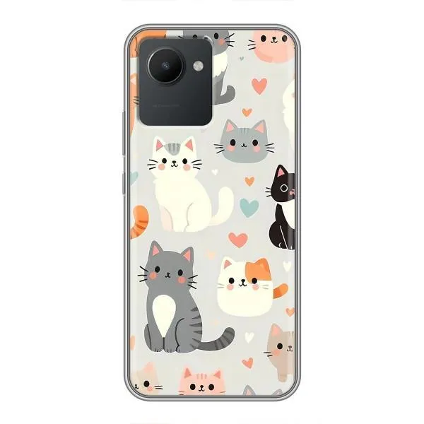 Чехол с принтом «Коллаж котов» для Realme C30