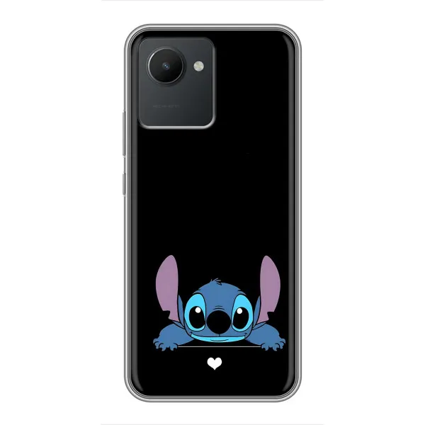 Чехол с принтом «Стич на черном» для Realme C30 Чехол с принтом «Стич на черном» для Realme C30