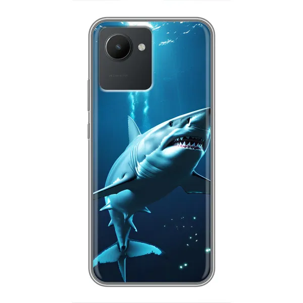 Чехол с принтом «Акула под водой» для Realme C30 Чехол с принтом «Акула под водой» для Realme C30