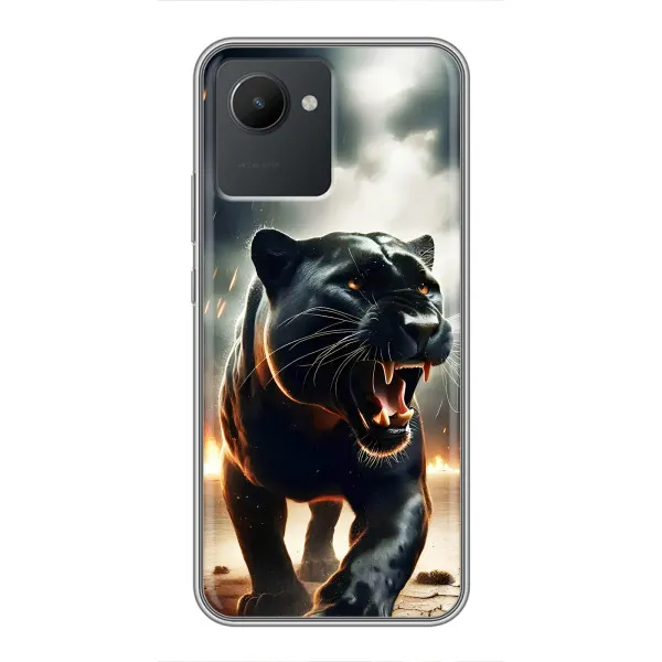 Чехол с принтом «Черная пантера» для Realme C30 Чехол с принтом «Черная пантера» для Realme C30