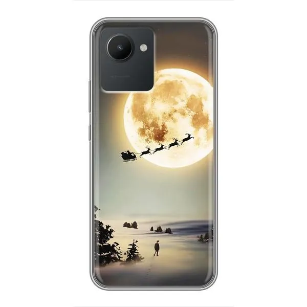 Чехол с принтом «Санта на луне» для Realme C30