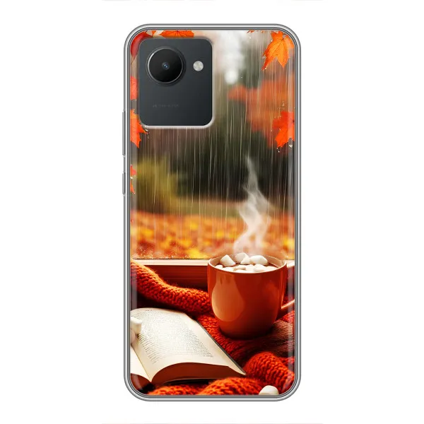 Чехол с принтом «Кофе и дождь» для Realme C30