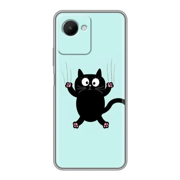 Чехол с принтом «Падающий кот» для Realme C30s