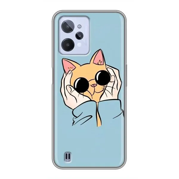 Чохол з принтом «Котик в окулярах» для Realme C31