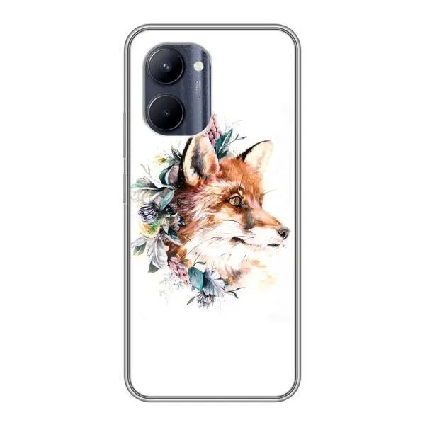 Чехол с принтом «Лисичка в цветочках» для Realme C33
