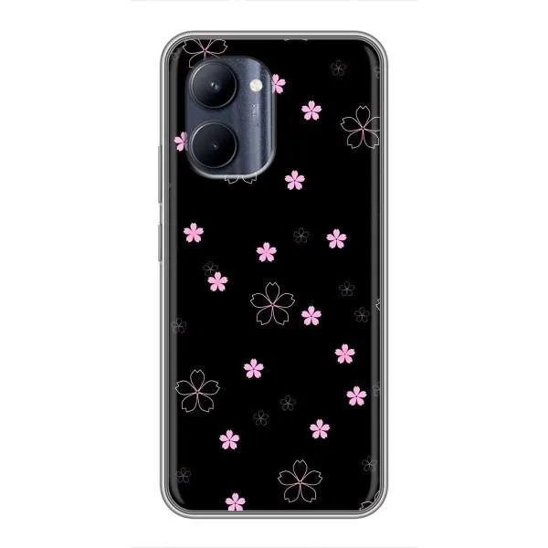 Чехол с принтом «Розовые цветы на черном» для Realme C33 Чехол с принтом «Розовые цветы на черном» для Realme C33