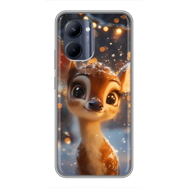 Чохол з принтом «Оленятко серед гірлянд» для Realme C33