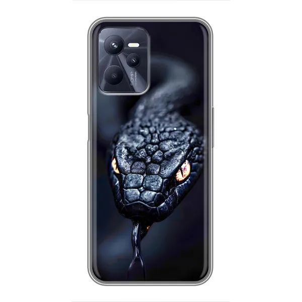 Чехол с принтом «Черная змея» для Realme C35