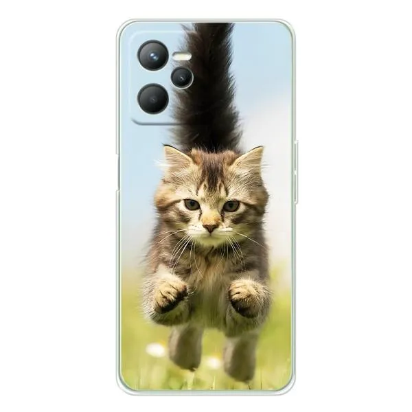 Чехол с принтом «Прыжок кота» для Realme C36