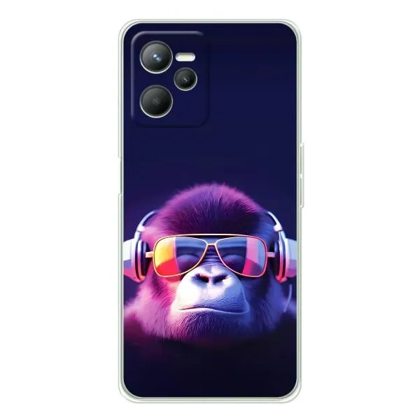 Чохол з принтом «Стильна мавпа» для Realme C36
