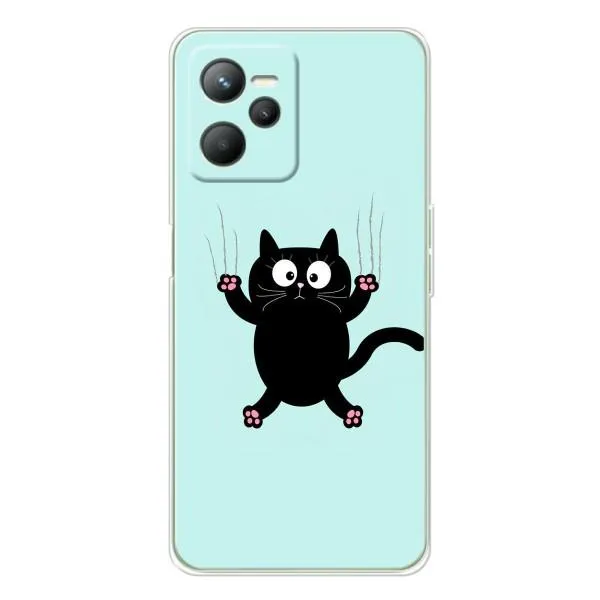 Чехол с принтом «Падающий кот» для Realme C36