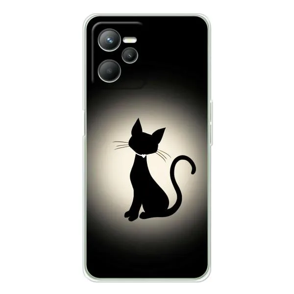 Чехол с принтом «Силуэт котика» для Realme C36