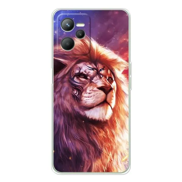 Чехол с принтом «Красочный Лев» для Realme C36