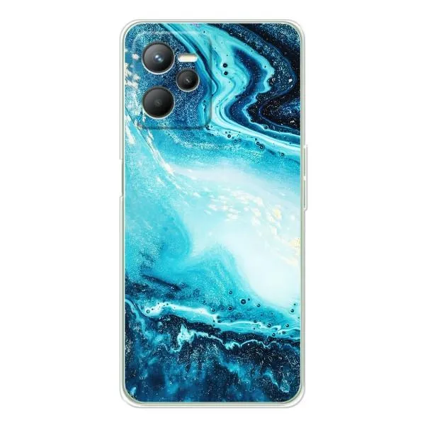 Чехол с принтом «Голубой мрамор» для Realme C36