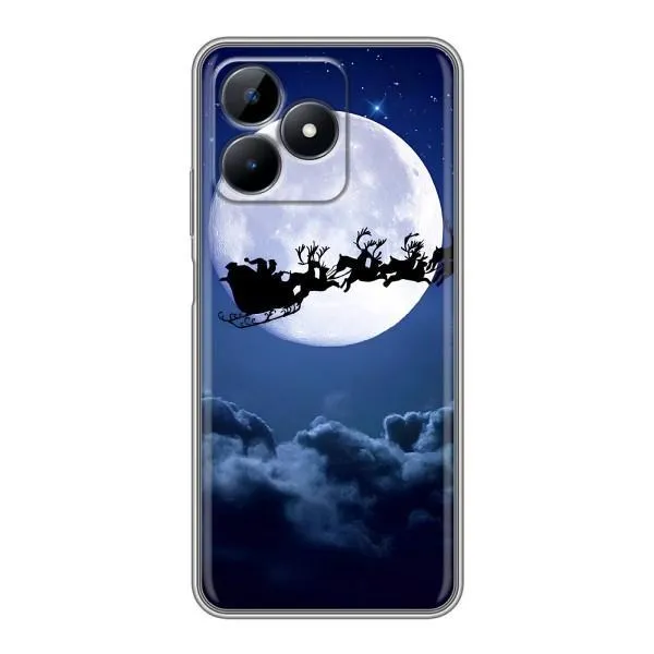 Чехол с принтом «Санта - луна» для Realme C51 Чехол с принтом «Санта - луна» для Realme C51