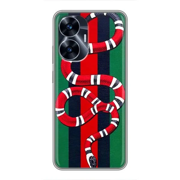 Чехол с принтом «Gucci змия» для Realme C55 Чехол с принтом «Gucci змия» для Realme C55
